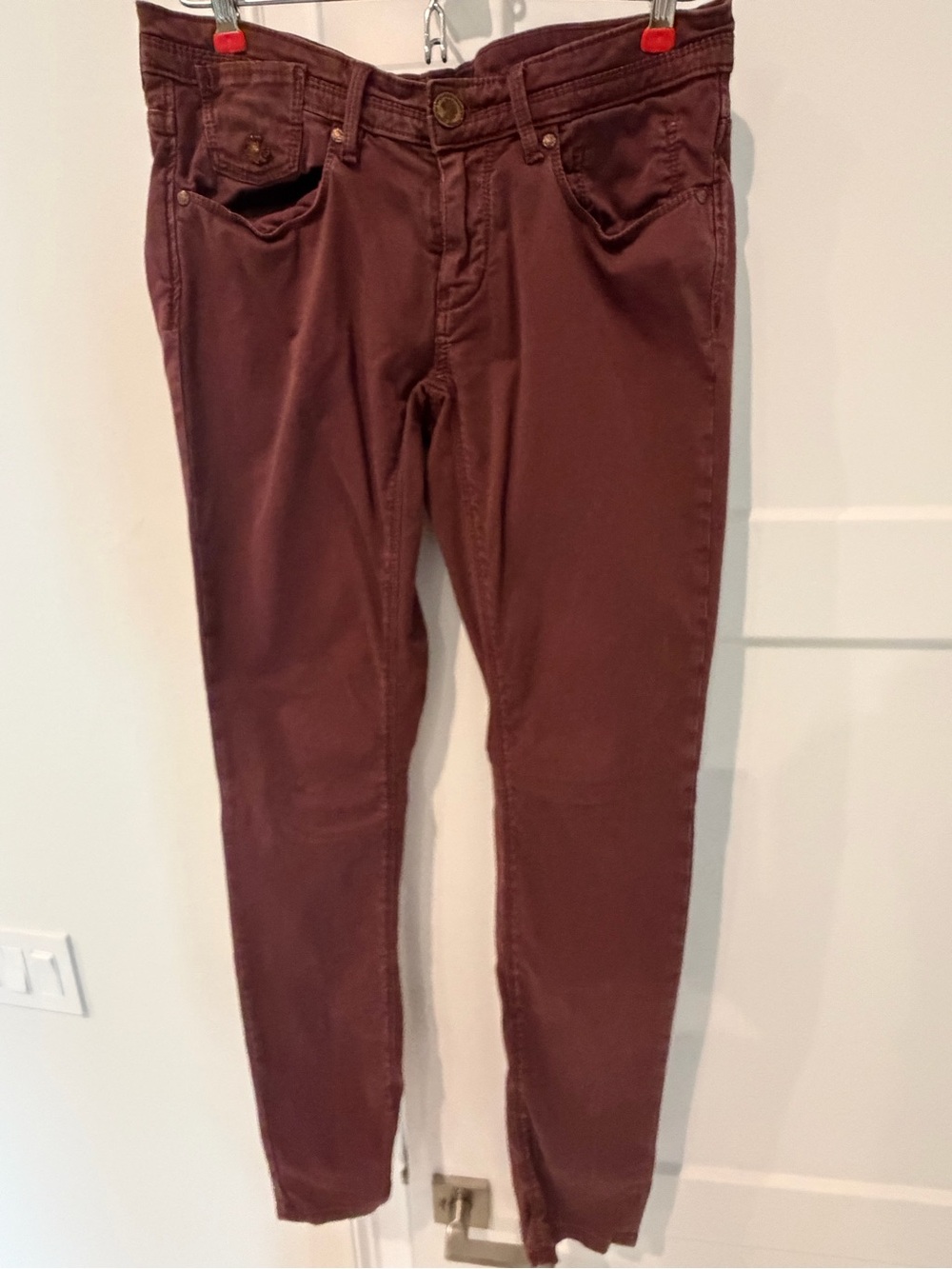 Maison Scotch Le Parisienne Maroon Women's Pants 28